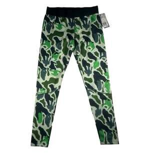 Adidas N.E.R.D Techfit Leggings Size L Green Camo Climalite